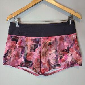 Lululemon Shorts Women 6 Sun Dazed Pink Run Times II Drawstring Running Swift